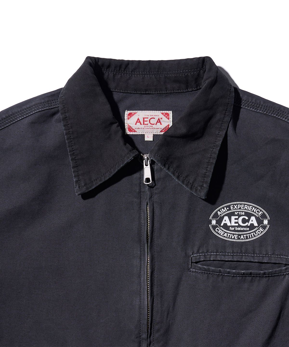 에이카화이트(AECA) AECA VINTAGE CANVAS WORK JACKET-CHARCOAL