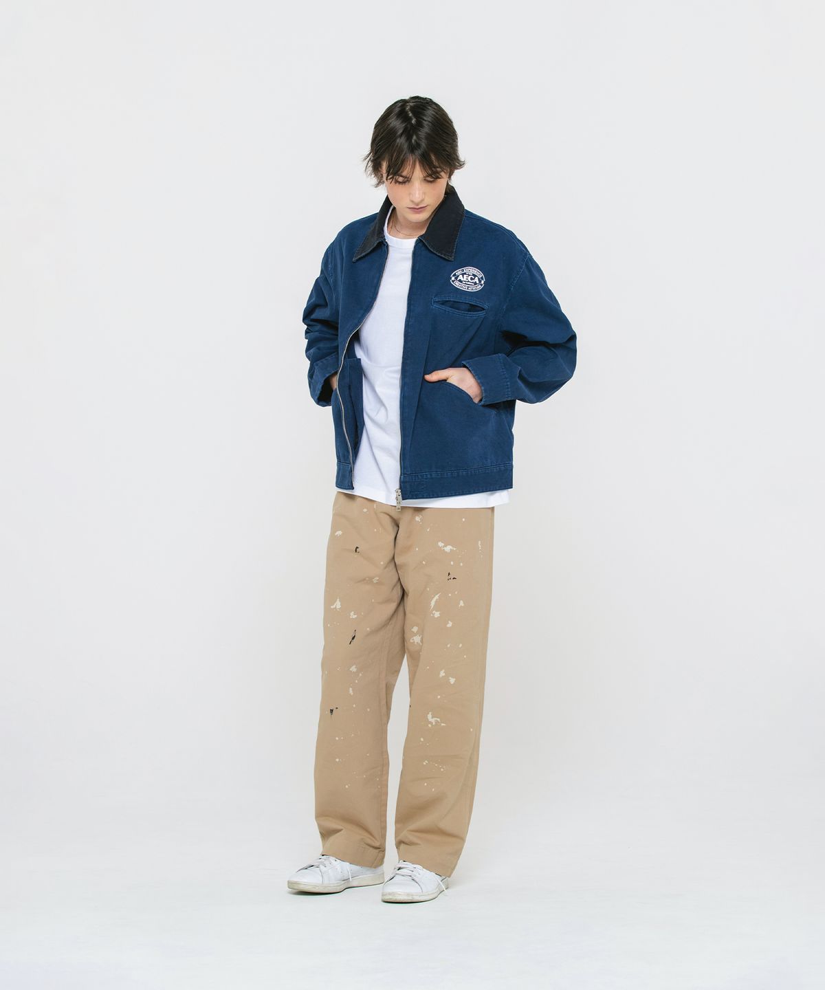 에이카화이트(AECA) AECA VINTAGE CANVAS WORK JACKET-NAVY