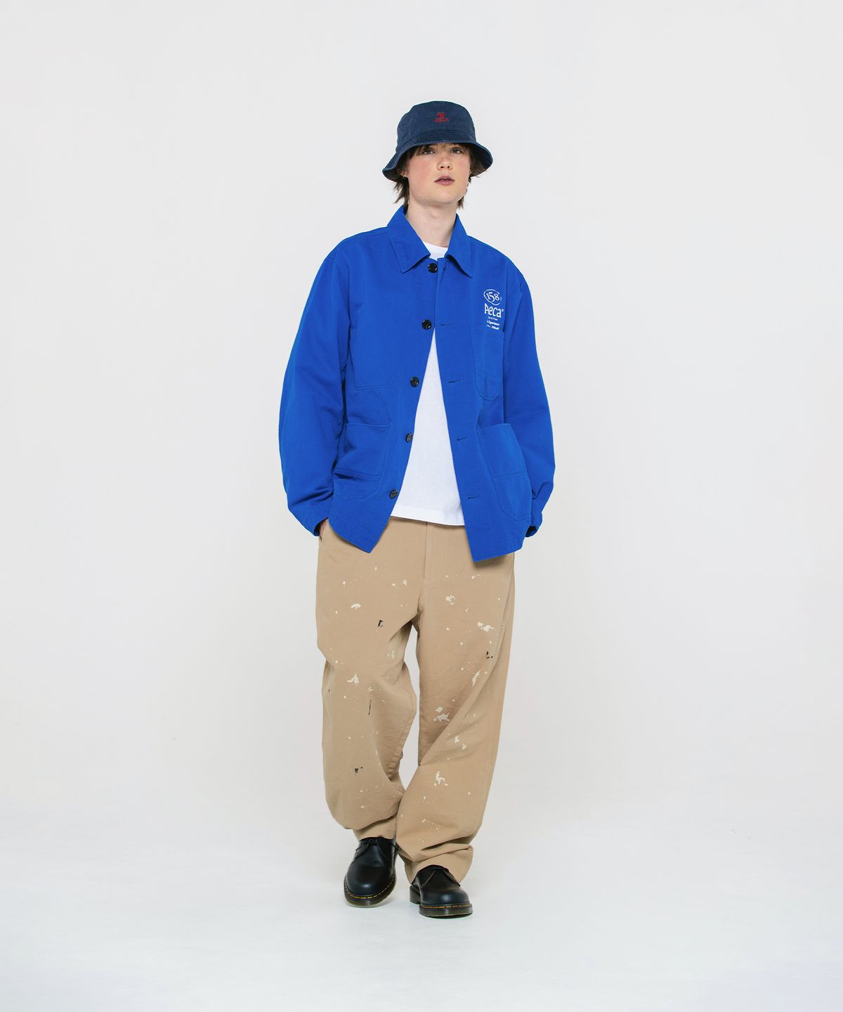 에이카화이트(AECA) AECA WASHED FRENCH WORK JACKET-BLUE