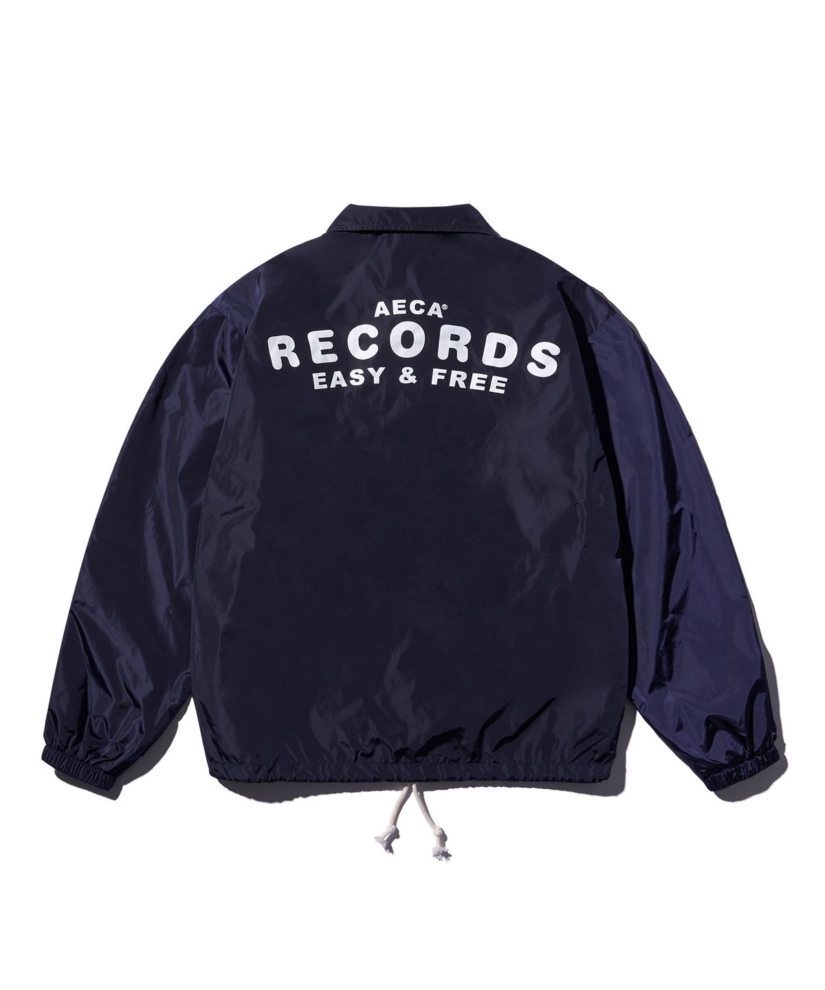 에이카화이트(AECA) AECA RECORD SHOP NYLON COACH JACKET-NAVY