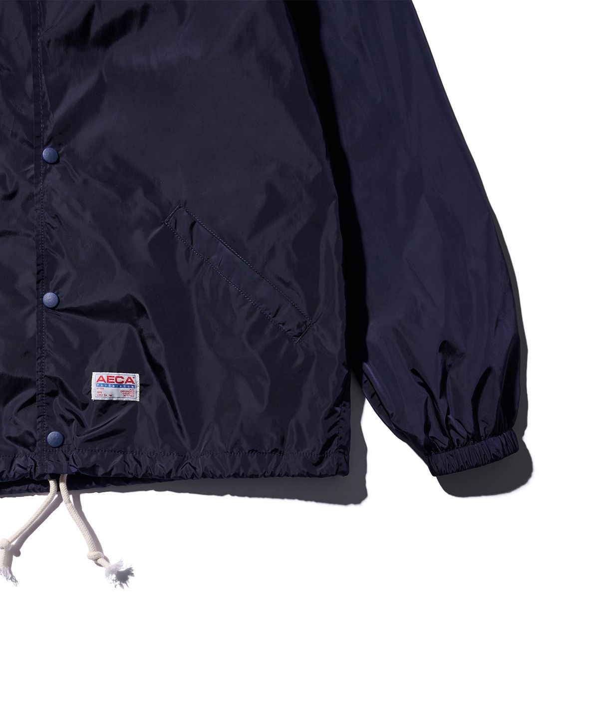 에이카화이트(AECA) AECA RECORD SHOP NYLON COACH JACKET-NAVY