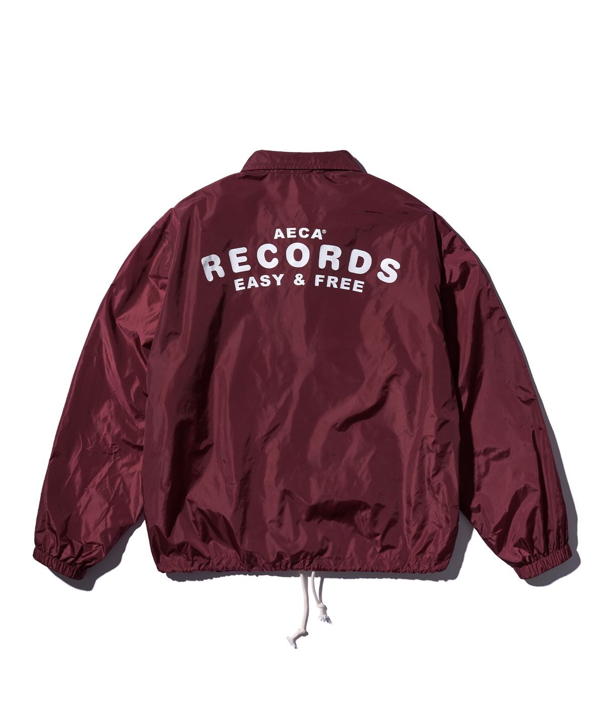 에이카화이트(AECA) AECA RECORD SHOP NYLON COACH JACKET-BURGUNDY