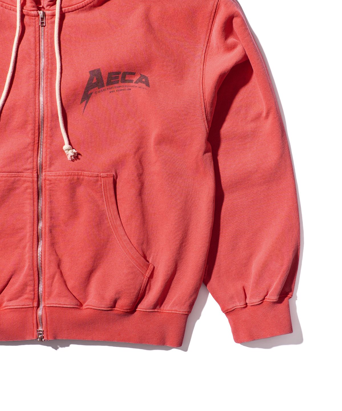 에이카화이트(AECA) AECA BOMB ZIP UP HOODIE-WASHED CORAL
