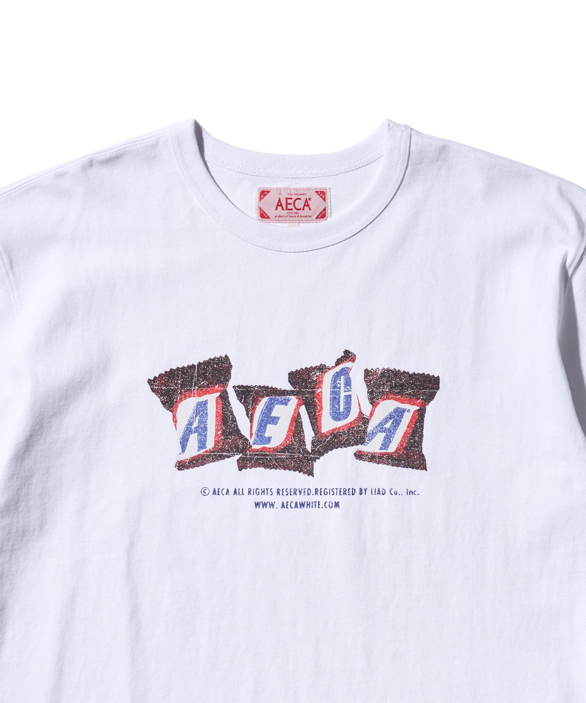 에이카화이트(AECA) AECA CHOCOLATE BAR LONG SLEEVE-WHITE