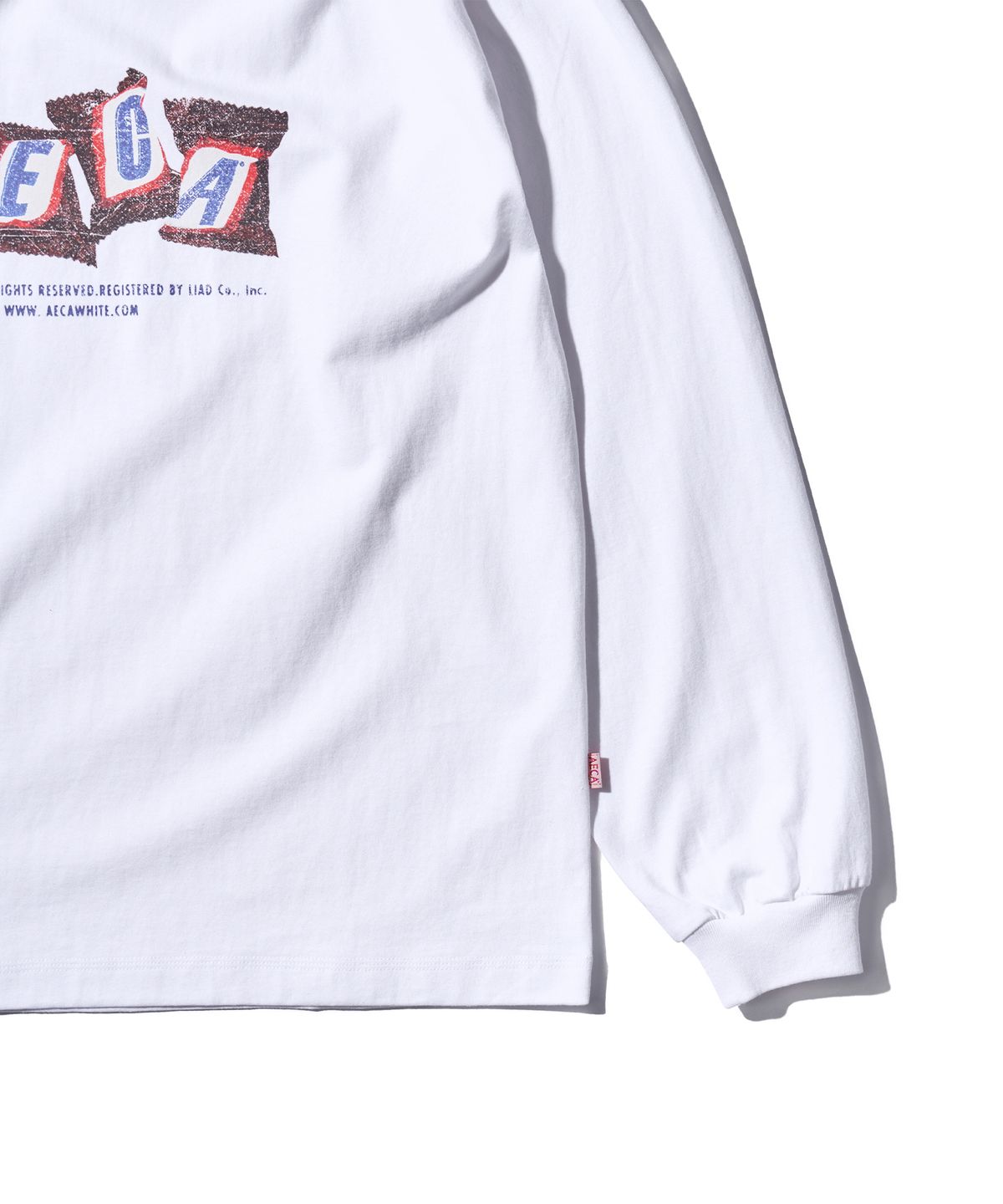 에이카화이트(AECA) AECA CHOCOLATE BAR LONG SLEEVE-WHITE