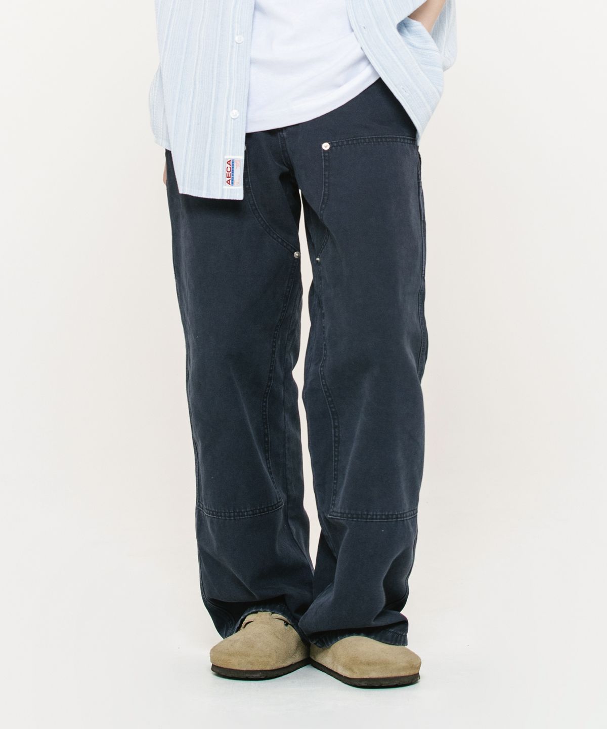 에이카화이트(AECA) VINTAGE DOUBLE KNEE PIGMENT PANTS-CHARCOAL