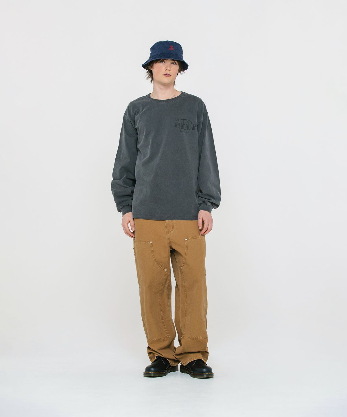 에이카화이트(AECA) VINTAGE DOUBLE KNEE PIGMENT PANTS-BEIGE