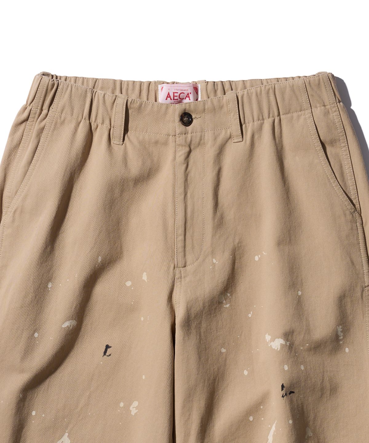 에이카화이트(AECA) SPLATER PAINTED BANDING CHINO PANTS-BEIGE