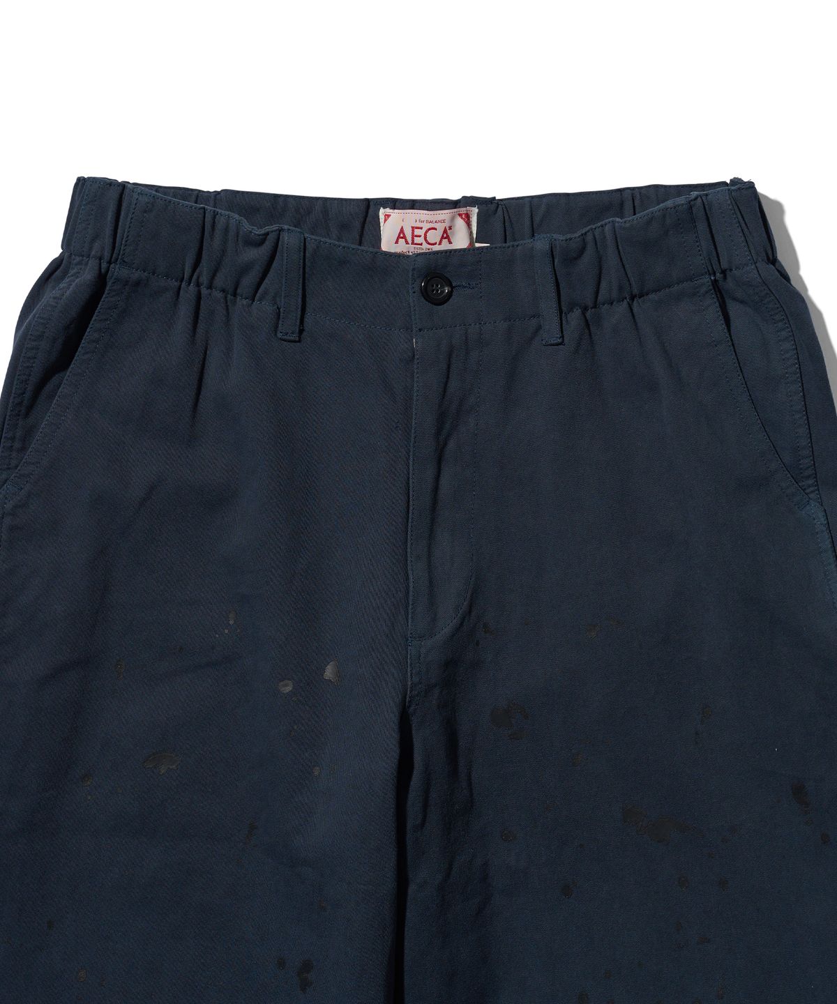 에이카화이트(AECA) SPLATER PAINTED BANDING CHINO PANTS-NAVY