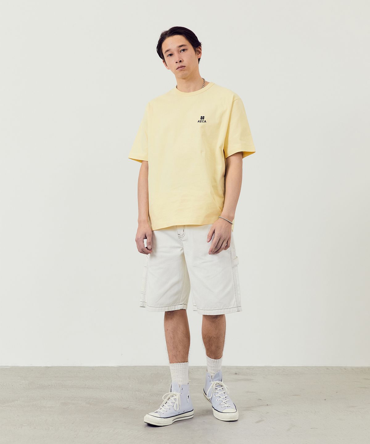에이카화이트(AECA) EVERYDAY AECA CLOVER HALF SLEEVE TEE-GREEN