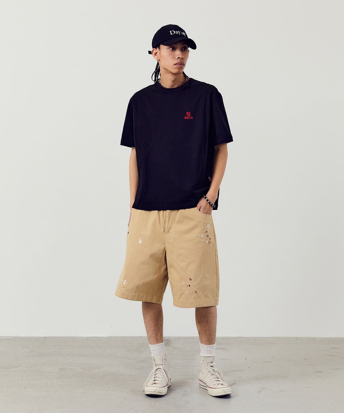 에이카화이트(AECA) EVERYDAY AECA CLOVER HALF SLEEVE TEE-GREEN