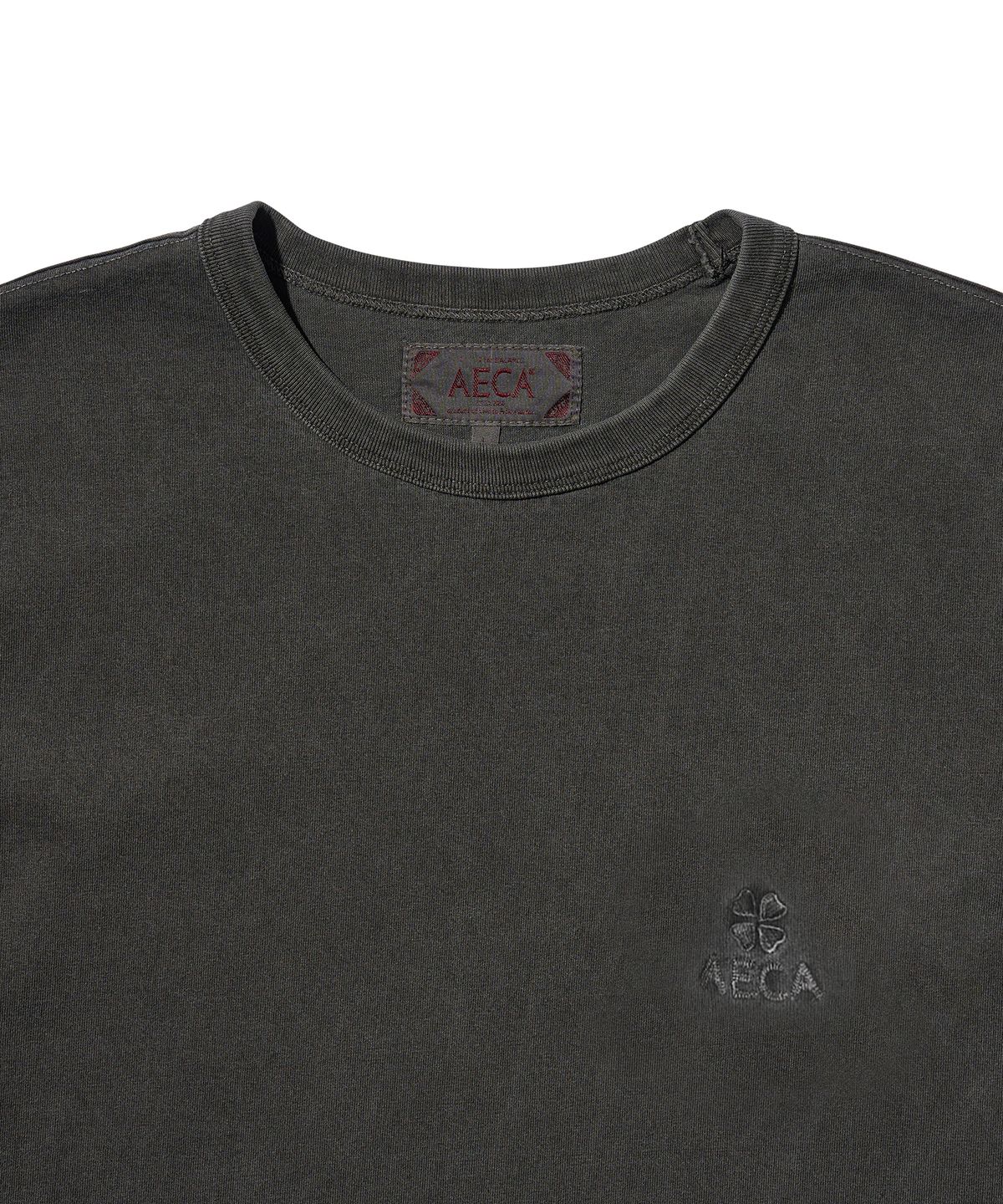 에이카화이트(AECA) EVERYDAY AECA CLOVER HALF SLEEVE TEE-WASHED CHARCOAL