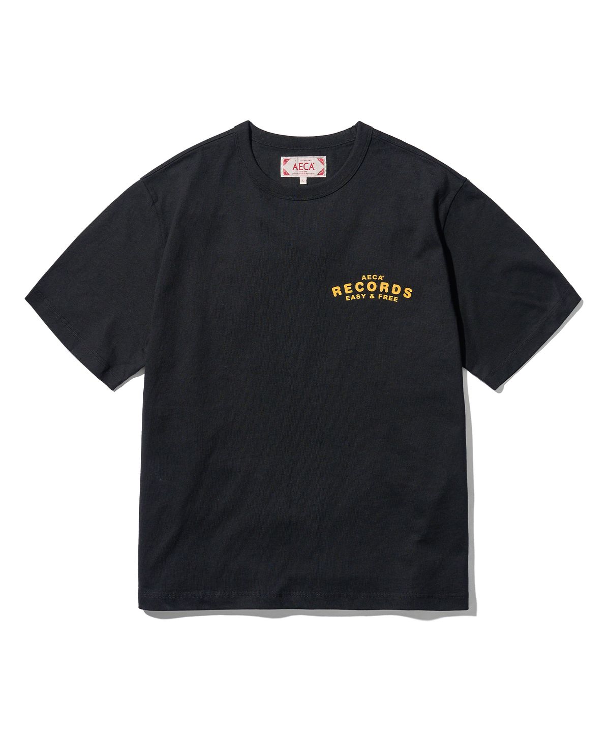 에이카화이트(AECA) AECA RECORD SHOP HALF SLEEVE TEE-BLACK