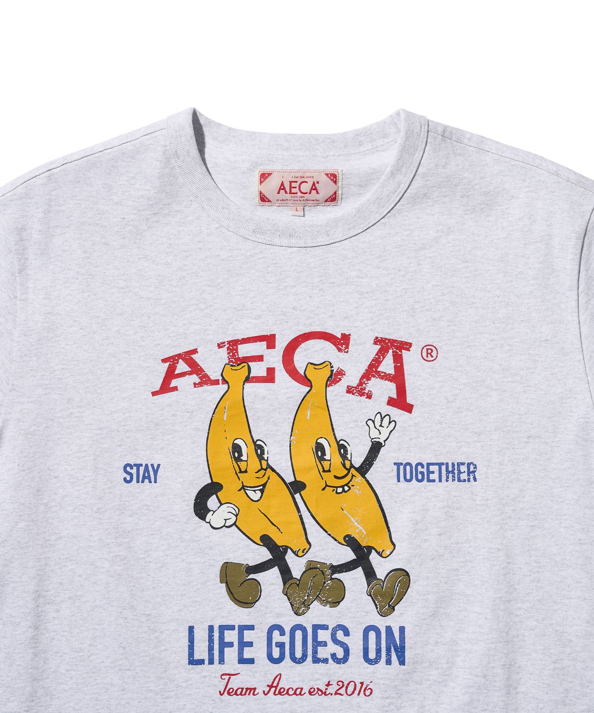 에이카화이트(AECA) STAY TOGETHER HALF SLEEVE-LIGHT GREY