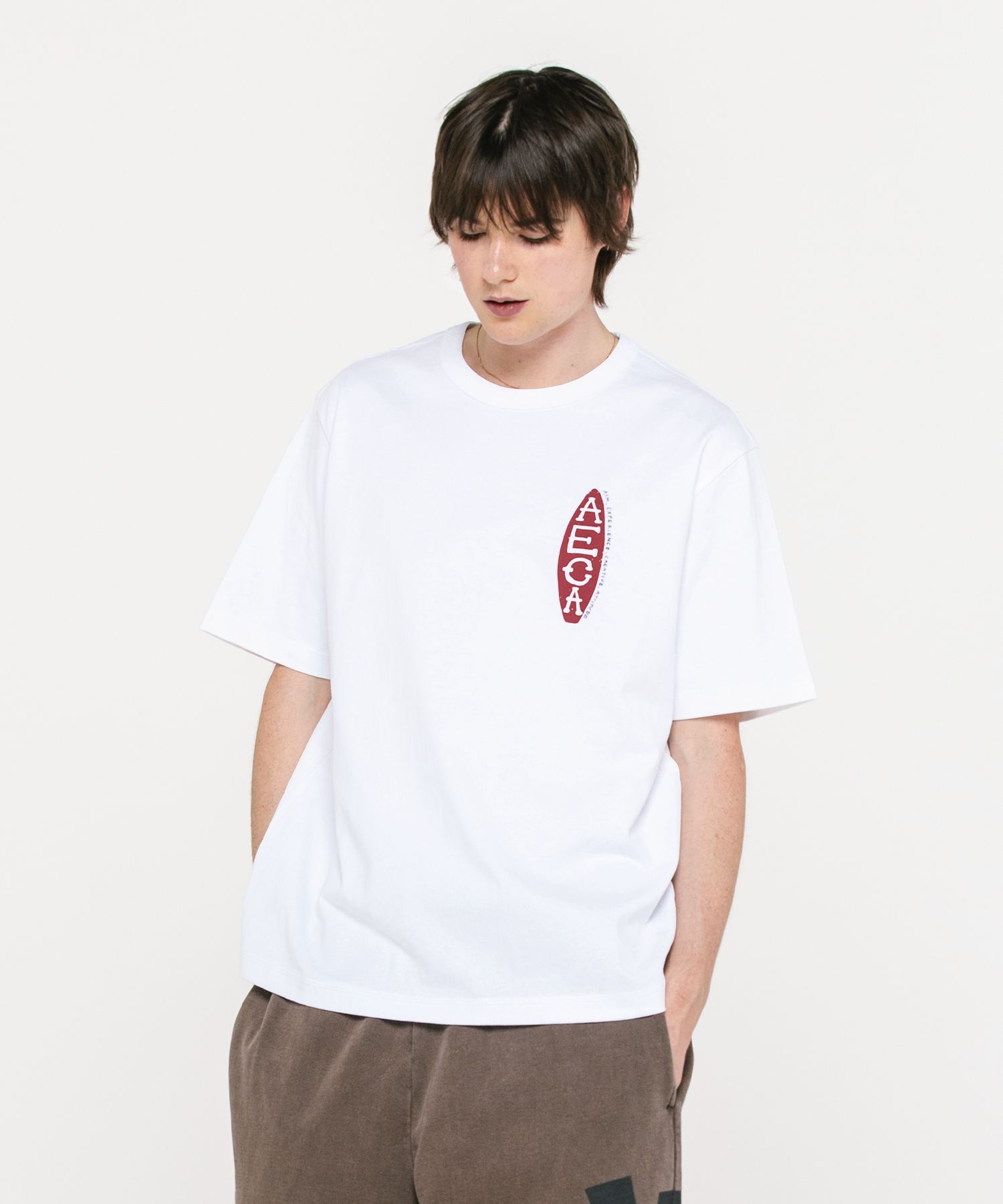 【韓国 AECA WHITE】BALANCE WAVE WAVE HALF SLEEVE-WHITE 에이카화이트(AECA) BALANCE WAVE WAVE HALF SLEEVE-WHITE