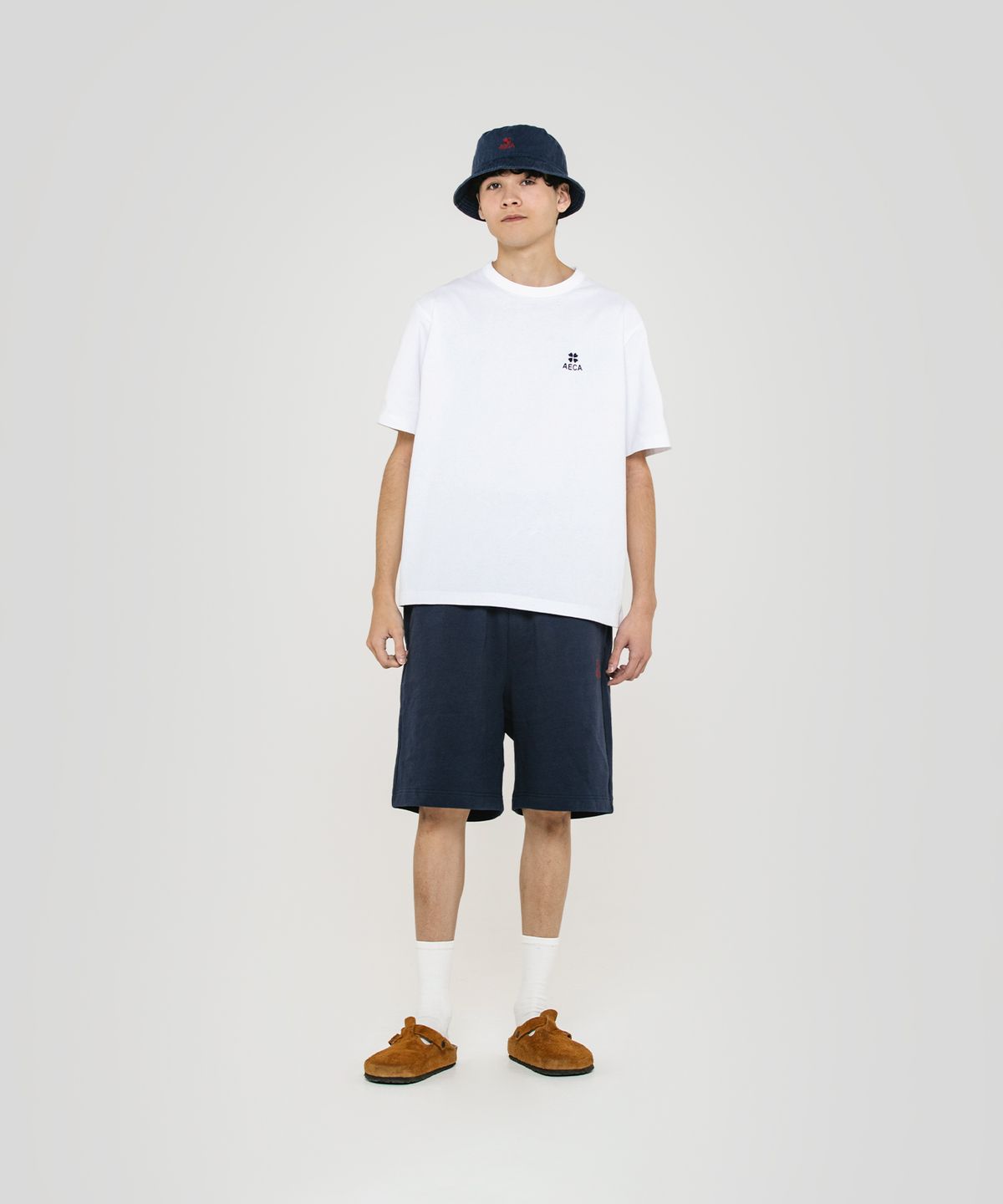 에이카화이트(AECA) EVERYDAY AECA CLOVER  STRAIGHT SHORTS-NAVY