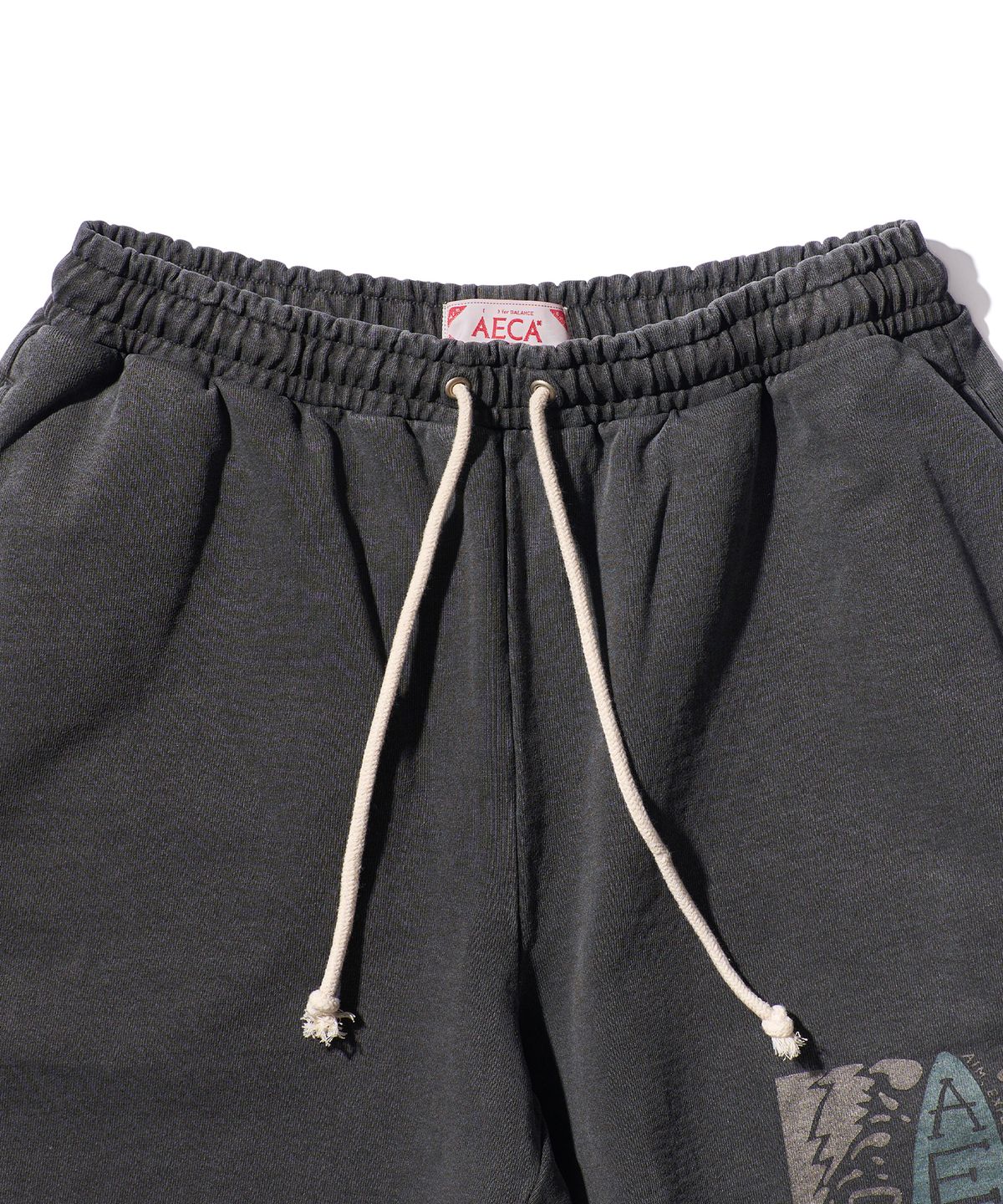 에이카화이트(AECA) BALANCE WAVE SWEAT SHORTS-WASHED CHARCOAL