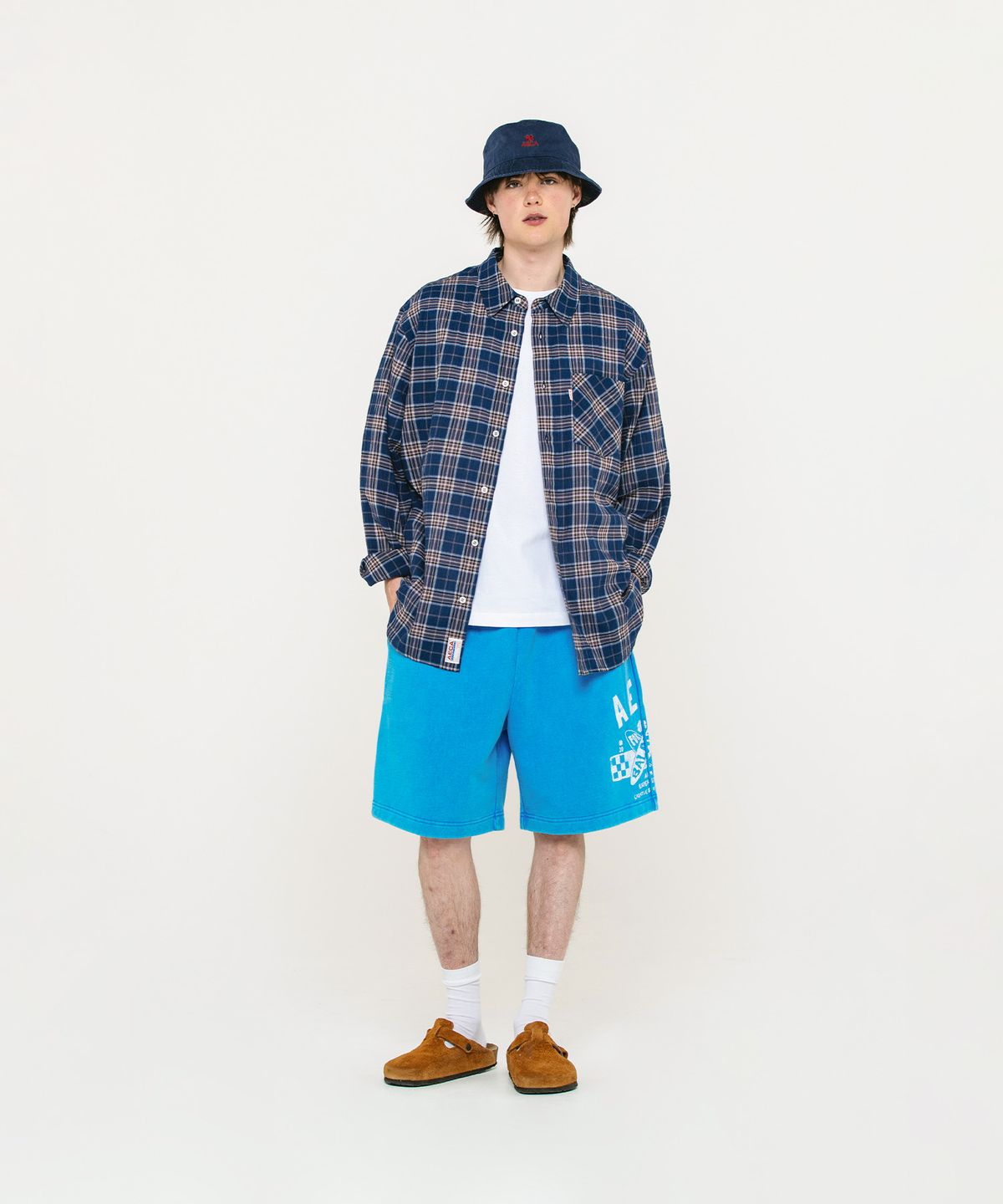 에이카화이트(AECA) SURF AND BALANCE SHORTS-SUNFADE BLUE