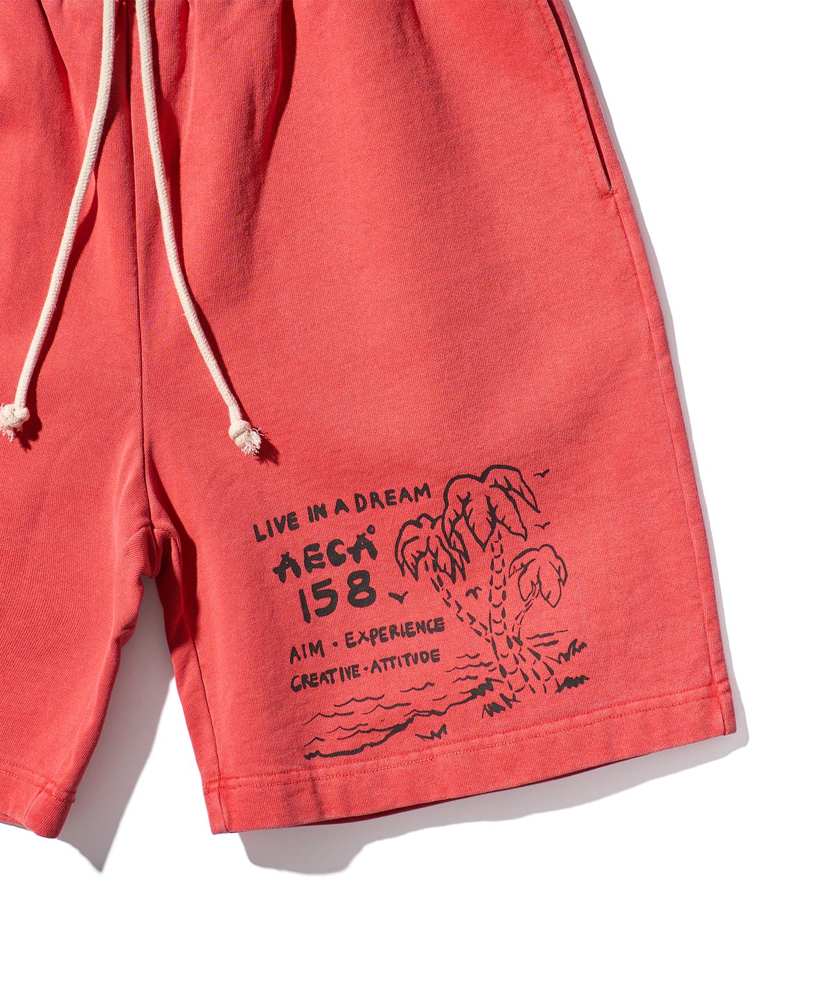 에이카화이트(AECA) AECA ON THE COAST SWEAT SHORTS-WASHED CORAL