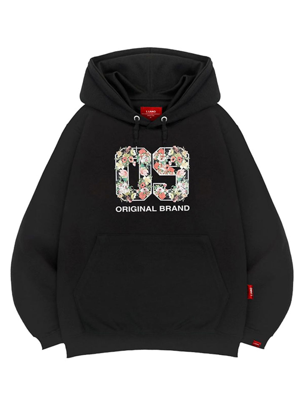 엘라모(LLAMO) 09플라워 후드티 남녀공용 빅사이즈 M~4XL