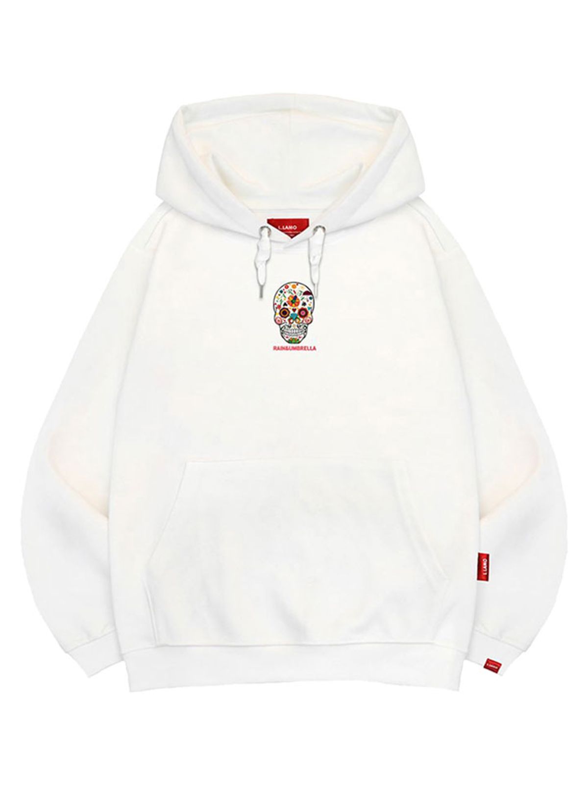 엘라모(LLAMO) 플라워해골 후드티 남녀공용 빅사이즈 M~4XL