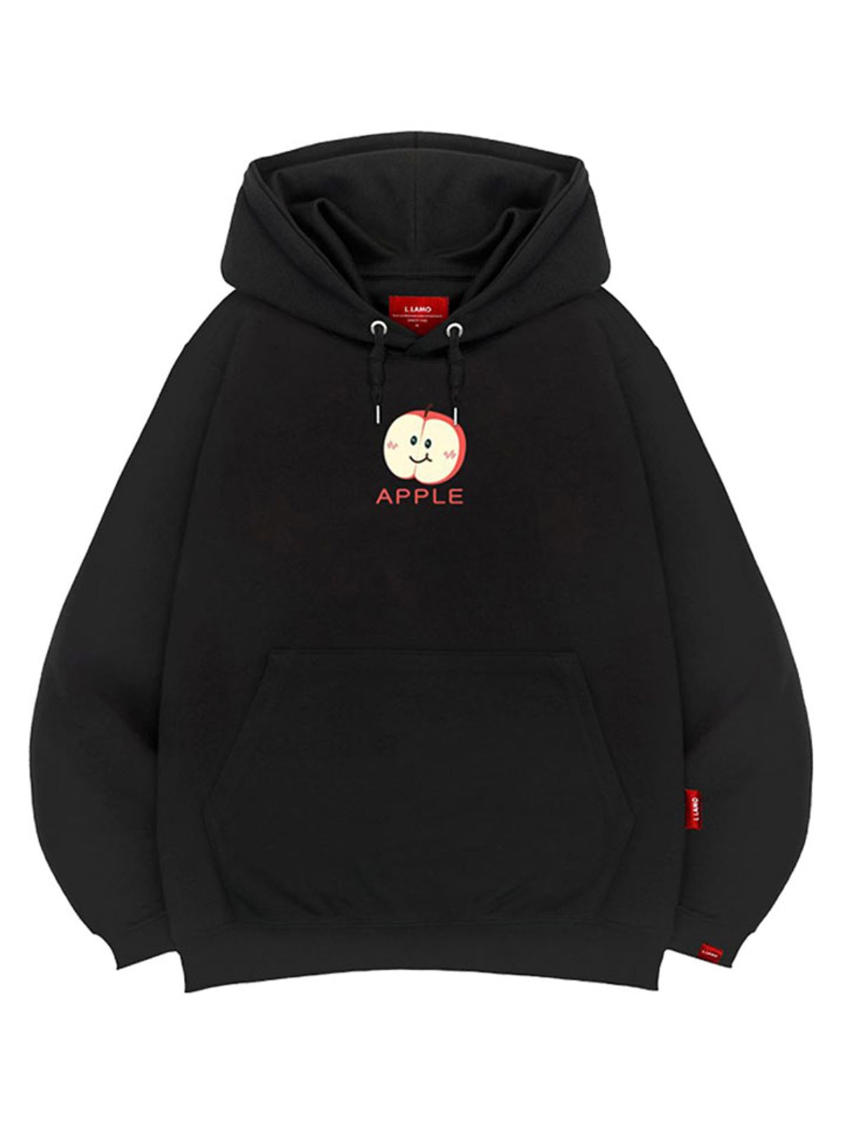 엘라모(LLAMO) 애플 후드티 남녀공용 빅사이즈 M~4XL
