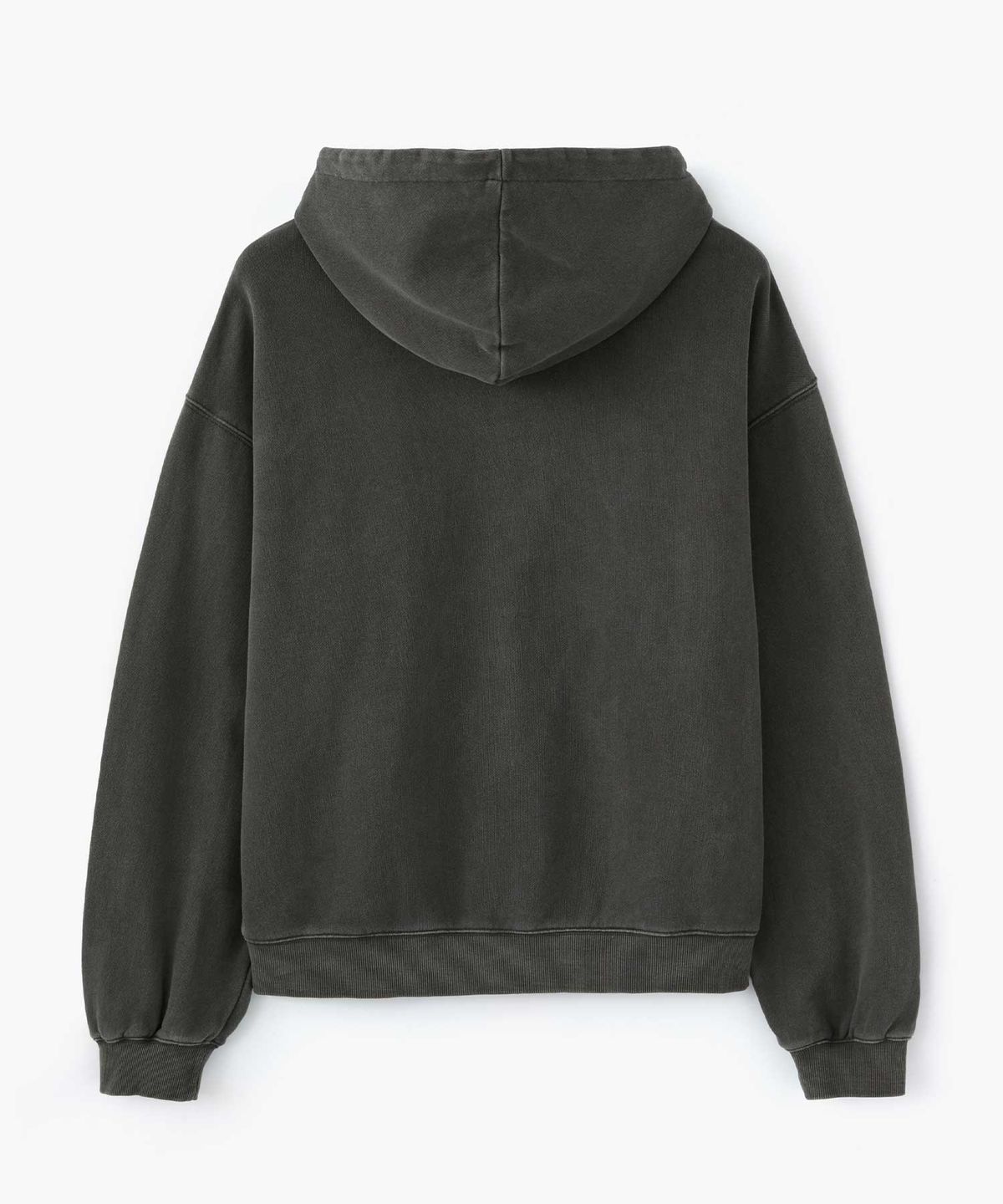 더블유엠씨(WMC) 피그먼트 후드 집업_CHARCOAL GREY