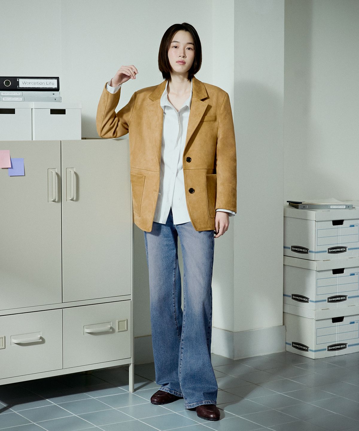 마인드브릿지 우먼(MIND BRIDGE WOMEN) [W]와이드 데님 팬츠