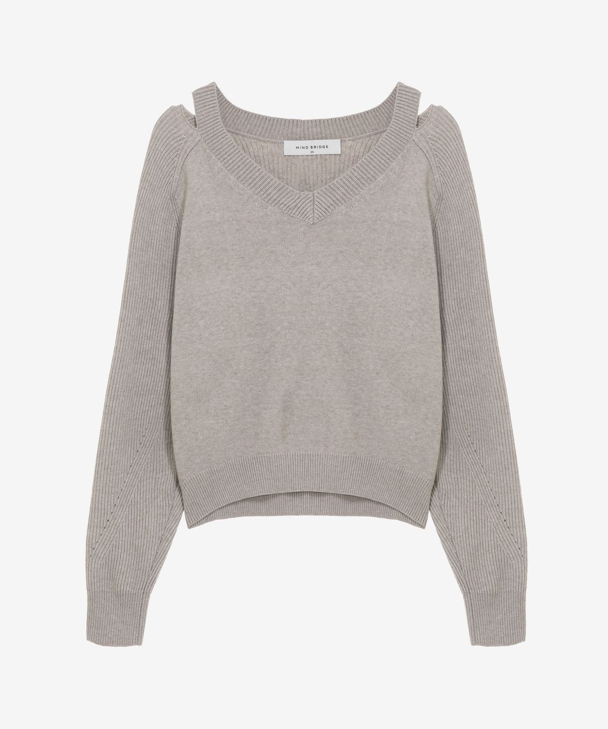 마인드브릿지 우먼(MIND BRIDGE WOMEN) [W][COUTURE]브이넥 슬릿 니트 - 2color