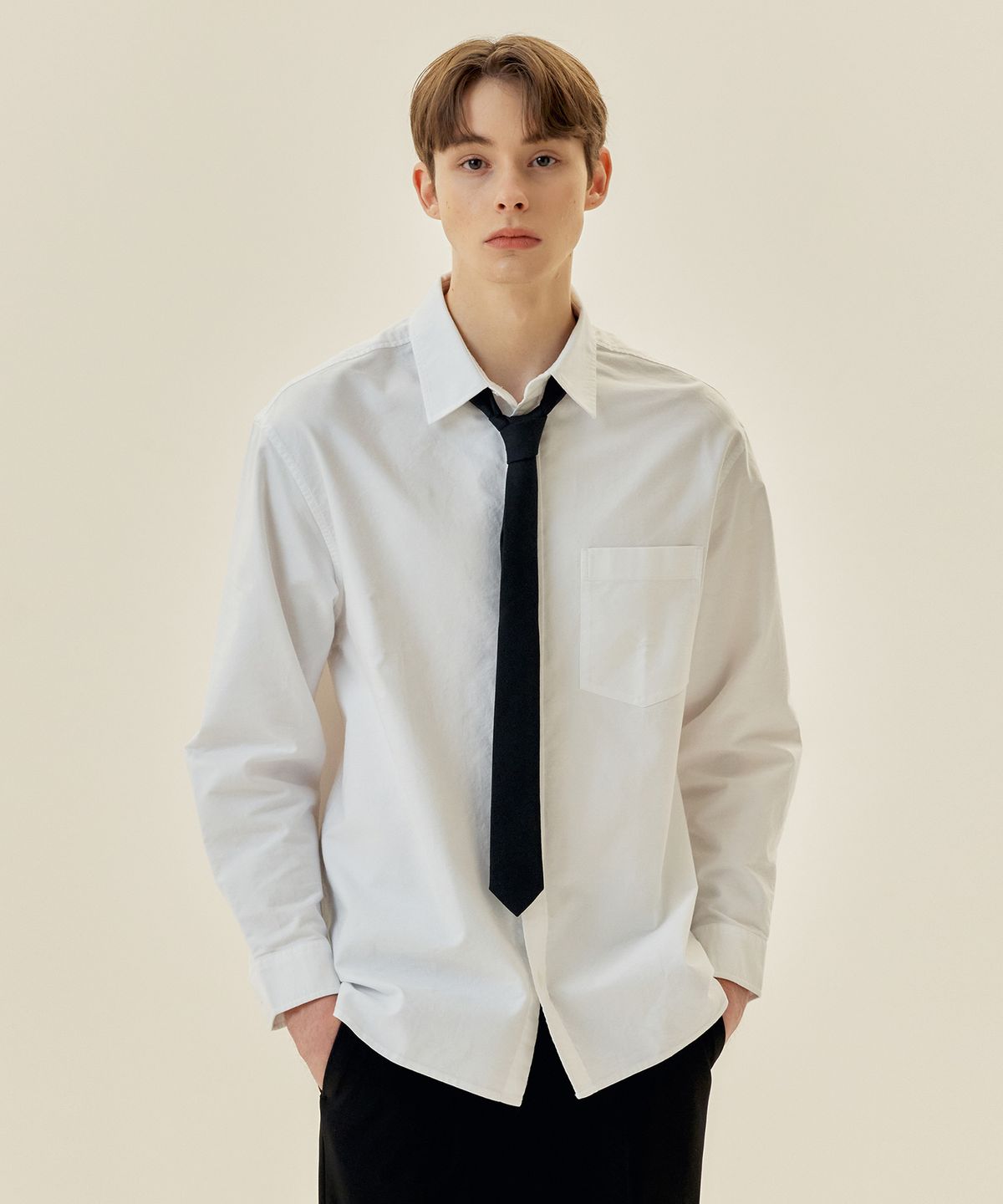 마인드브릿지(MINDBRIDGE) [2PACK][올데이]옥스포드 오버핏 셔츠 - 4color