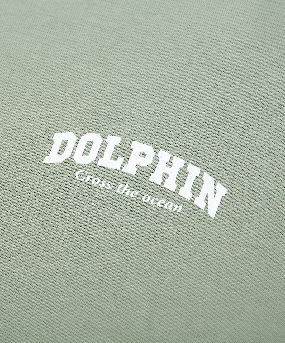 돌핀웨이브어패럴(DOLPHIN WAVE APPAREL) [2팩]돌핀 아치로고 티셔츠 라이트카키 블랙