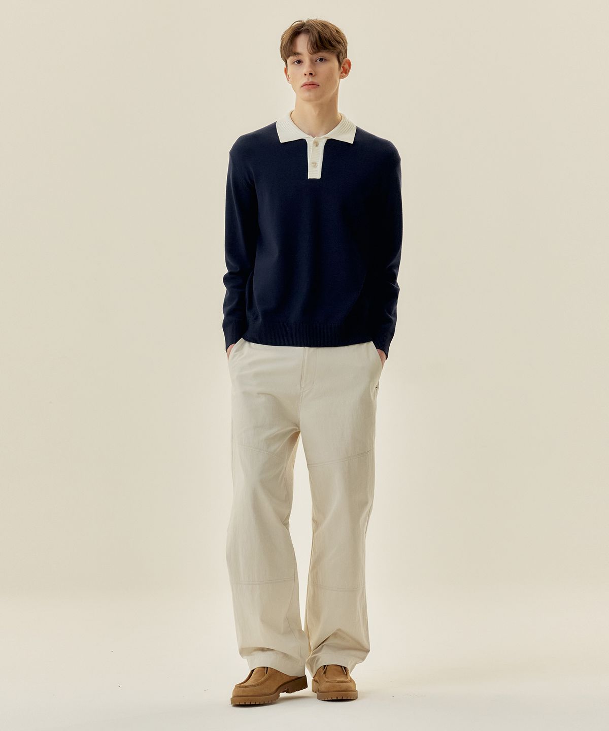 마인드브릿지(MINDBRIDGE) [COUTURE]더블니 와이드 팬츠
