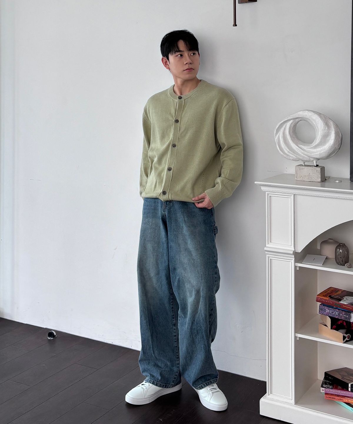 마인드브릿지(MINDBRIDGE) [COUTURE]라운드 세미 오버핏 가디건 - 3color