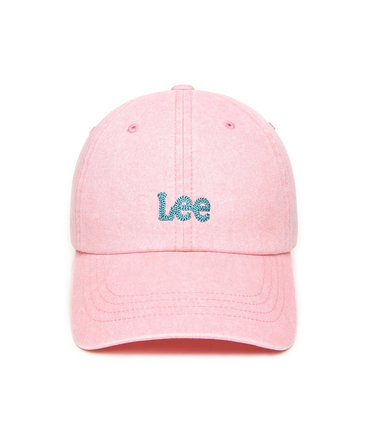 리(LEE) 스몰 트위치 로고 피그먼트 볼캡 핑크