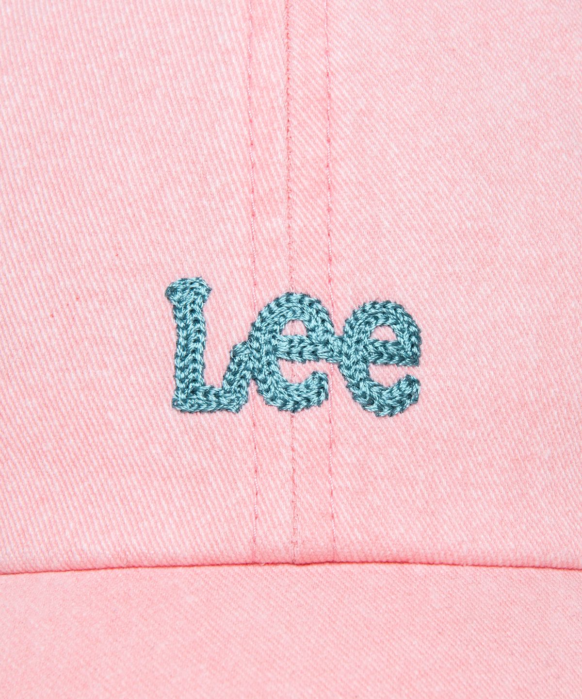 리(LEE) 스몰 트위치 로고 피그먼트 볼캡 핑크