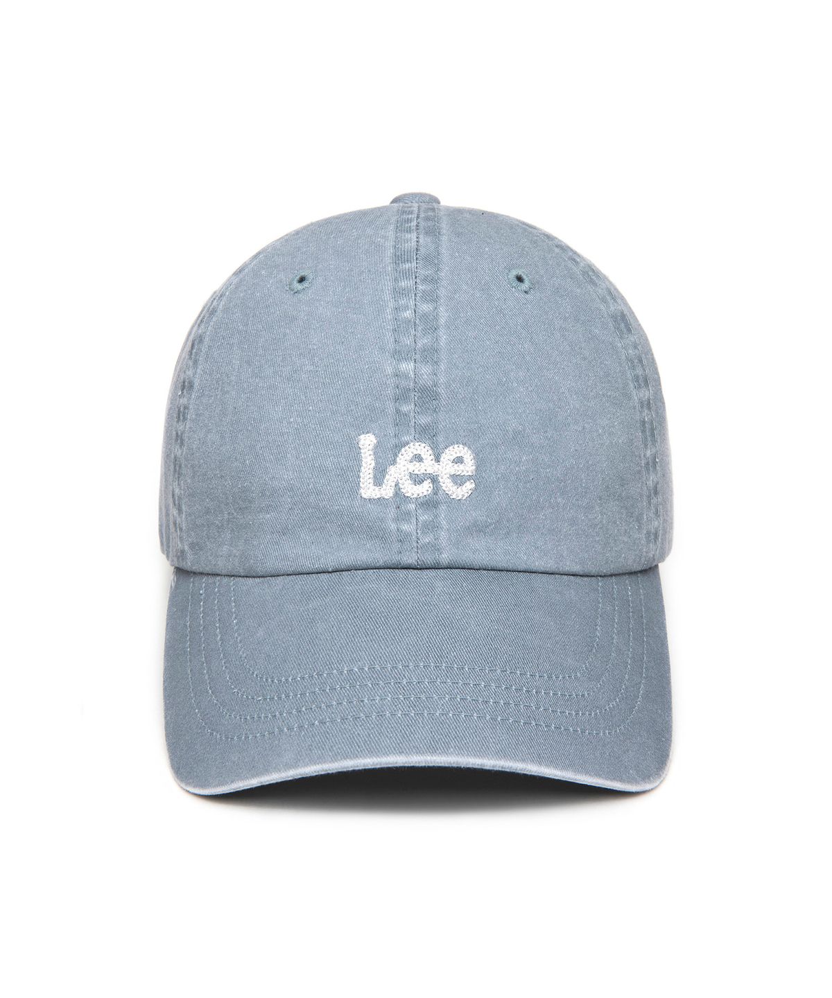 리(LEE) 스몰 트위치 로고 피그먼트 볼캡 애쉬 블루