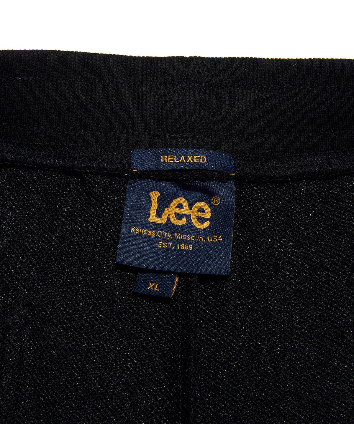 리(LEE) 원턱 와이드 스웻 팬츠 블랙