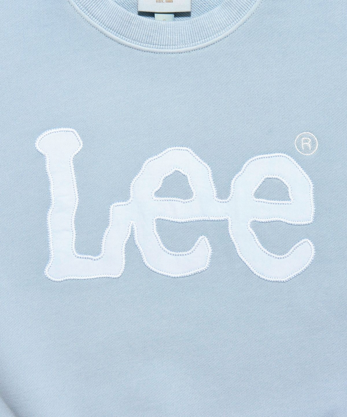 리(LEE) 우먼 빅 트위치 로고 다잉 맨투맨 클래식 블루