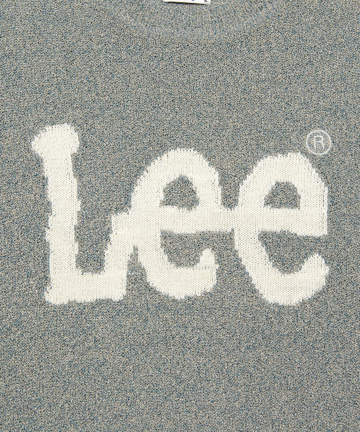 리(LEE) 빅 트위치 로고 컬러 믹스 니트 라이트 그린