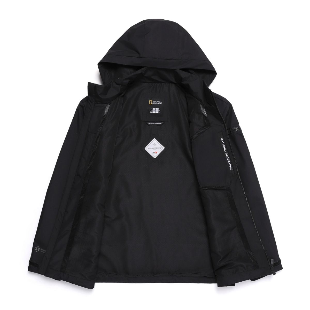 내셔널지오그래픽(NATIONALGEOGRAPHIC) N251UJP860 아틀라스 윈드스토퍼 BY GORE-TEX LABS 2L 블록 자켓 CARBON BLACK