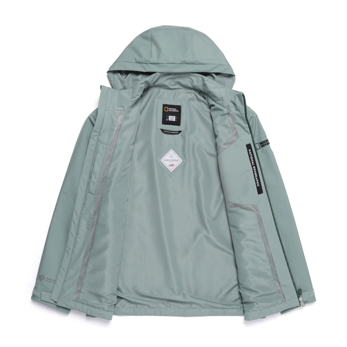내셔널지오그래픽(NATIONALGEOGRAPHIC) N251UJP860 아틀라스 윈드스토퍼 BY GORE-TEX LABS 2L 블록 자켓 KHAKI GREEN