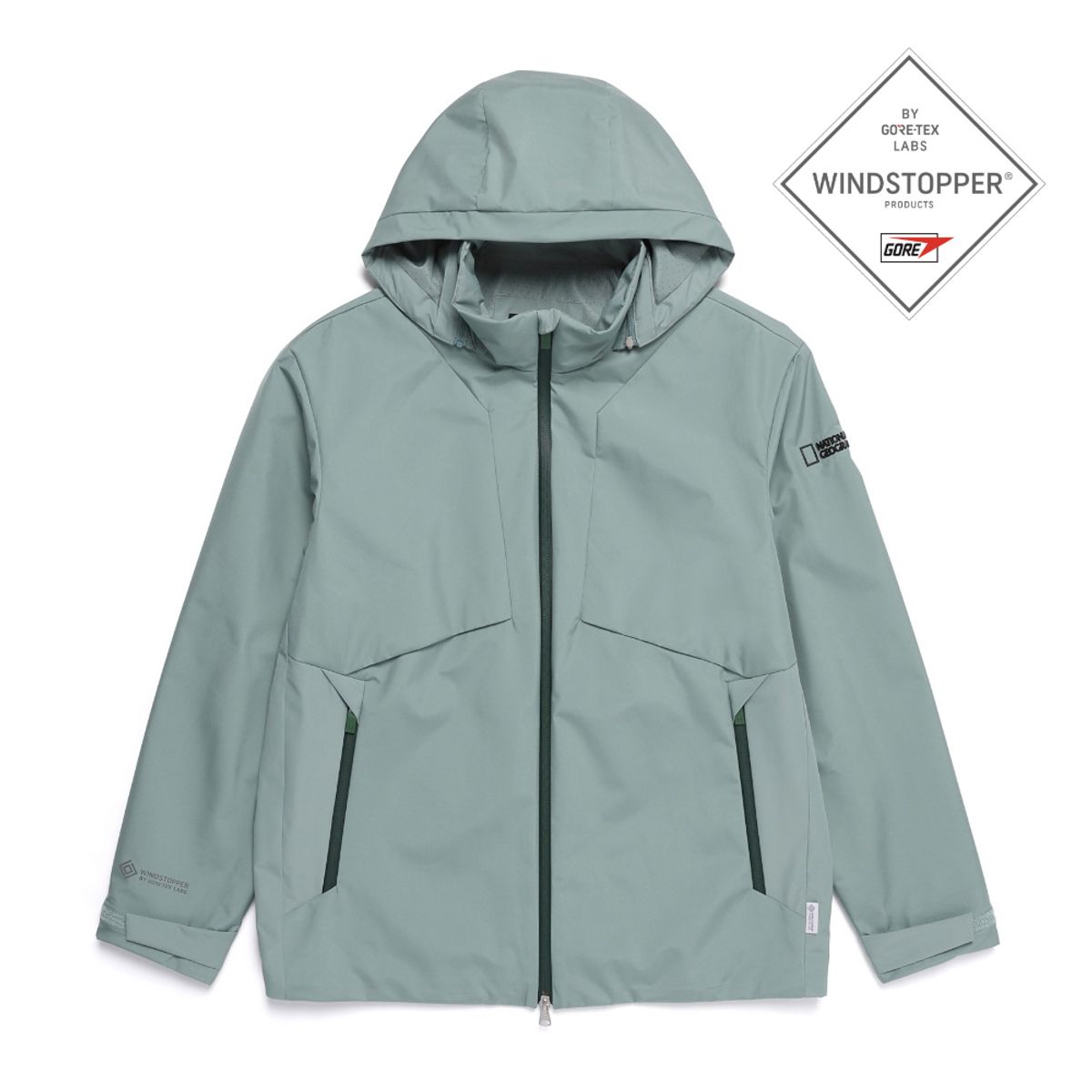 내셔널지오그래픽(NATIONALGEOGRAPHIC) N251UJP860 아틀라스 윈드스토퍼 BY GORE-TEX LABS 2L 블록 자켓 KHAKI GREEN