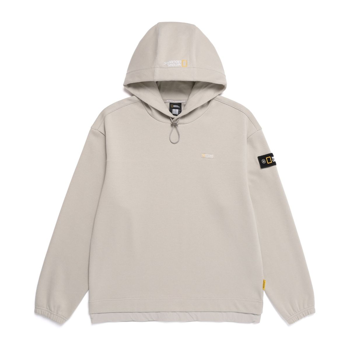 내셔널지오그래픽(NATIONALGEOGRAPHIC) N251UHD090 하이브리드 세미오버핏 후드티셔츠 AGATE GREY