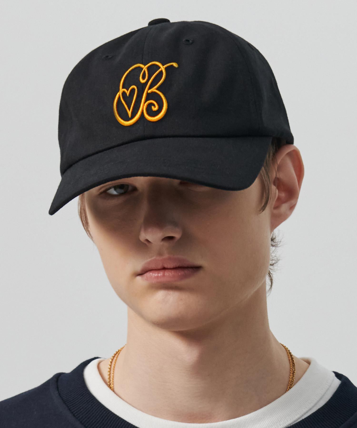 beyondclosetのNew logo stitch washed cotton cap NEW LOGO STITCH 16's WASHING COTTON CAP BLACK - beyondcloset