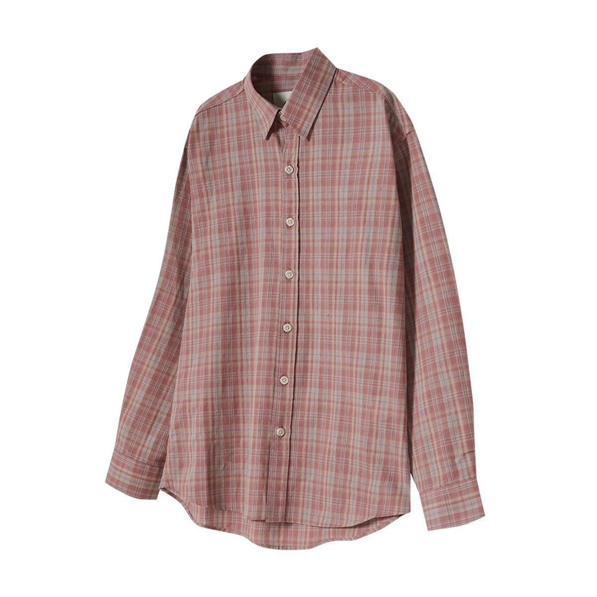 아모우(AMOU) 60s vintage check shirts red