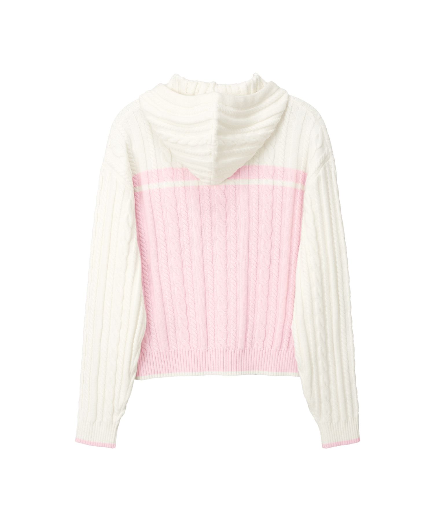 ★2025SS新作★BITTER CELLS★Mignon Cable Knit Hoodie MUSINSA | BITTERCELLS Mignon Cable Knit Hoodie - Pink