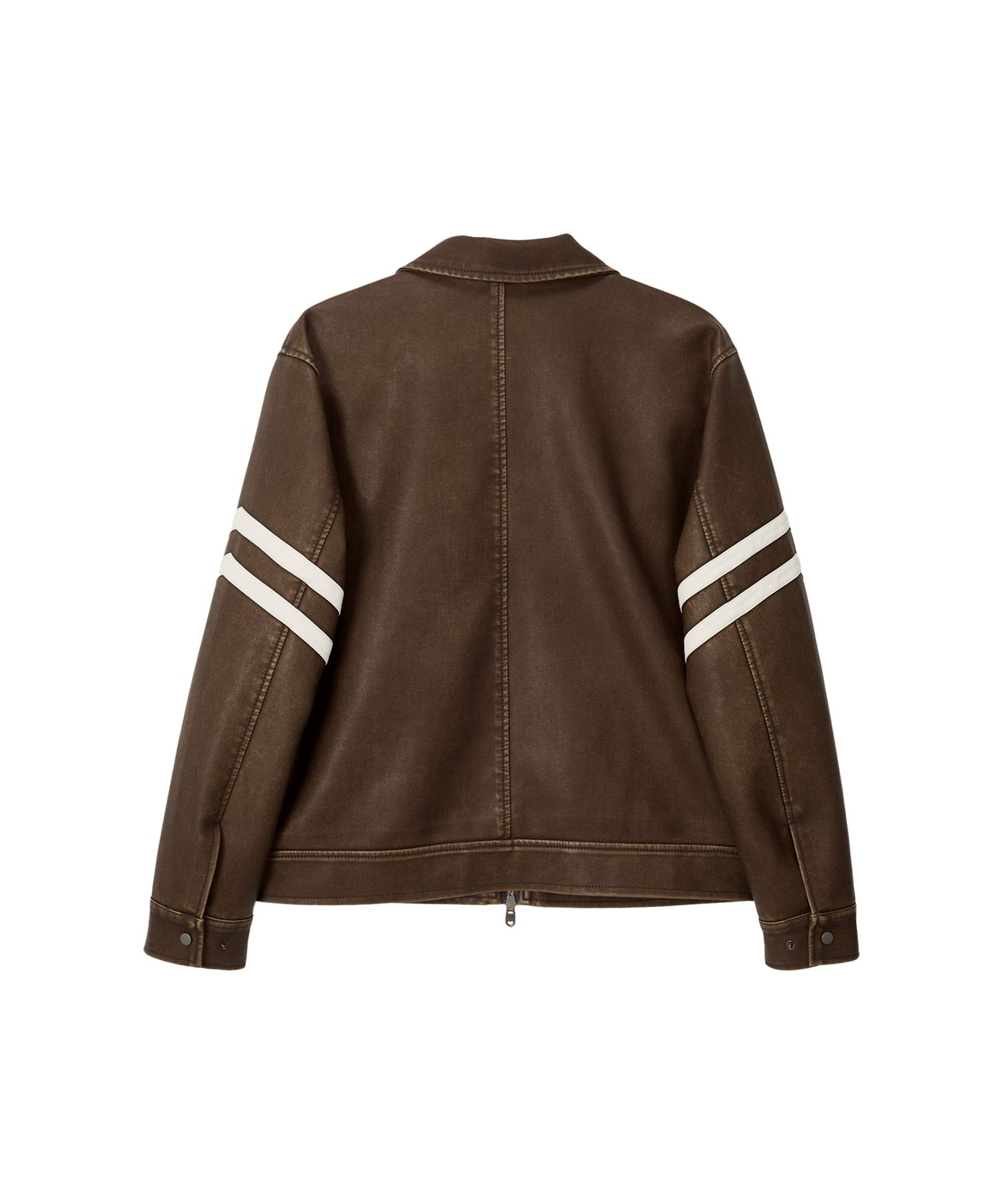 MUSINSA | BITTERCELLS Crush Washed Leather Jacket-Brown