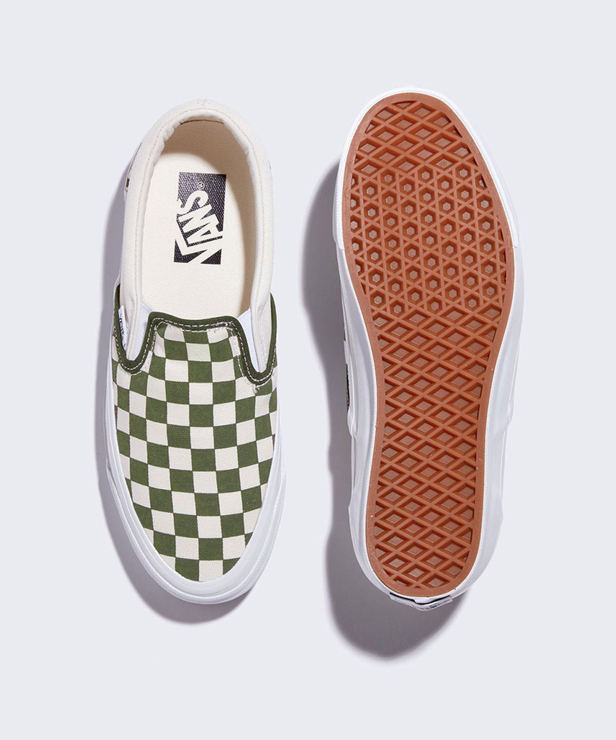 반스(VANS) 프리미엄 클래식 슬립온 98 LX - (체커보드) 그레이프 리프 / VN000D5AKCZ1