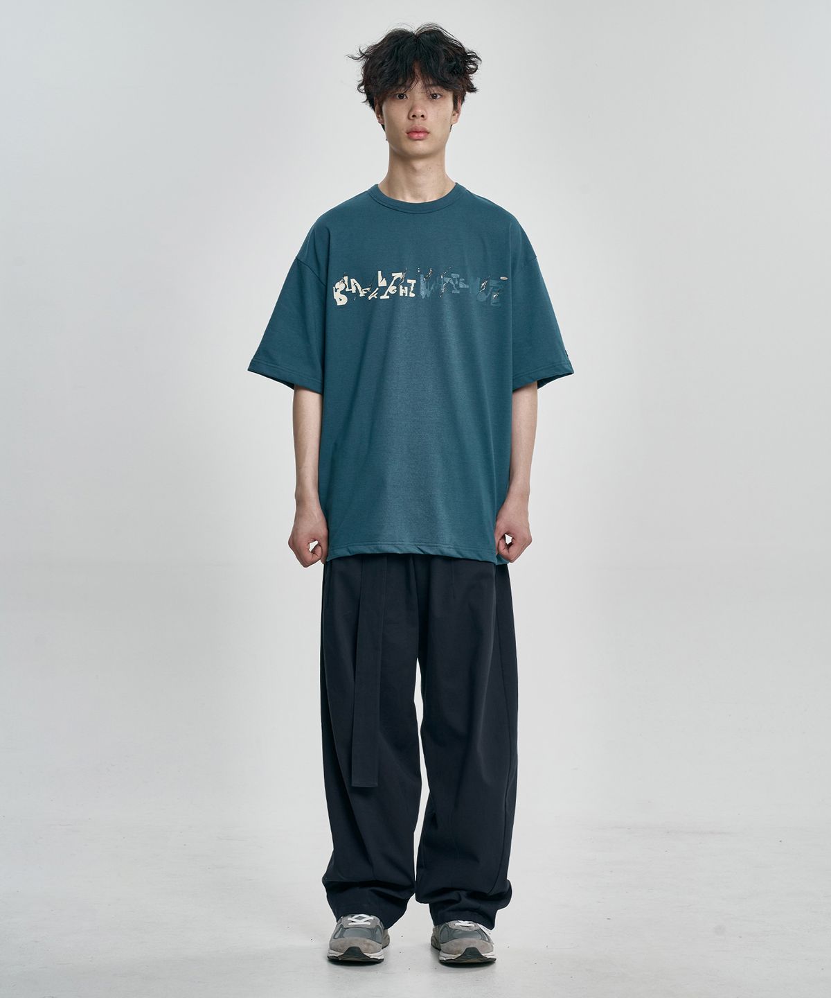 아조바이아조(AJOBYAJO) 3D Curved Pants [NAVY]