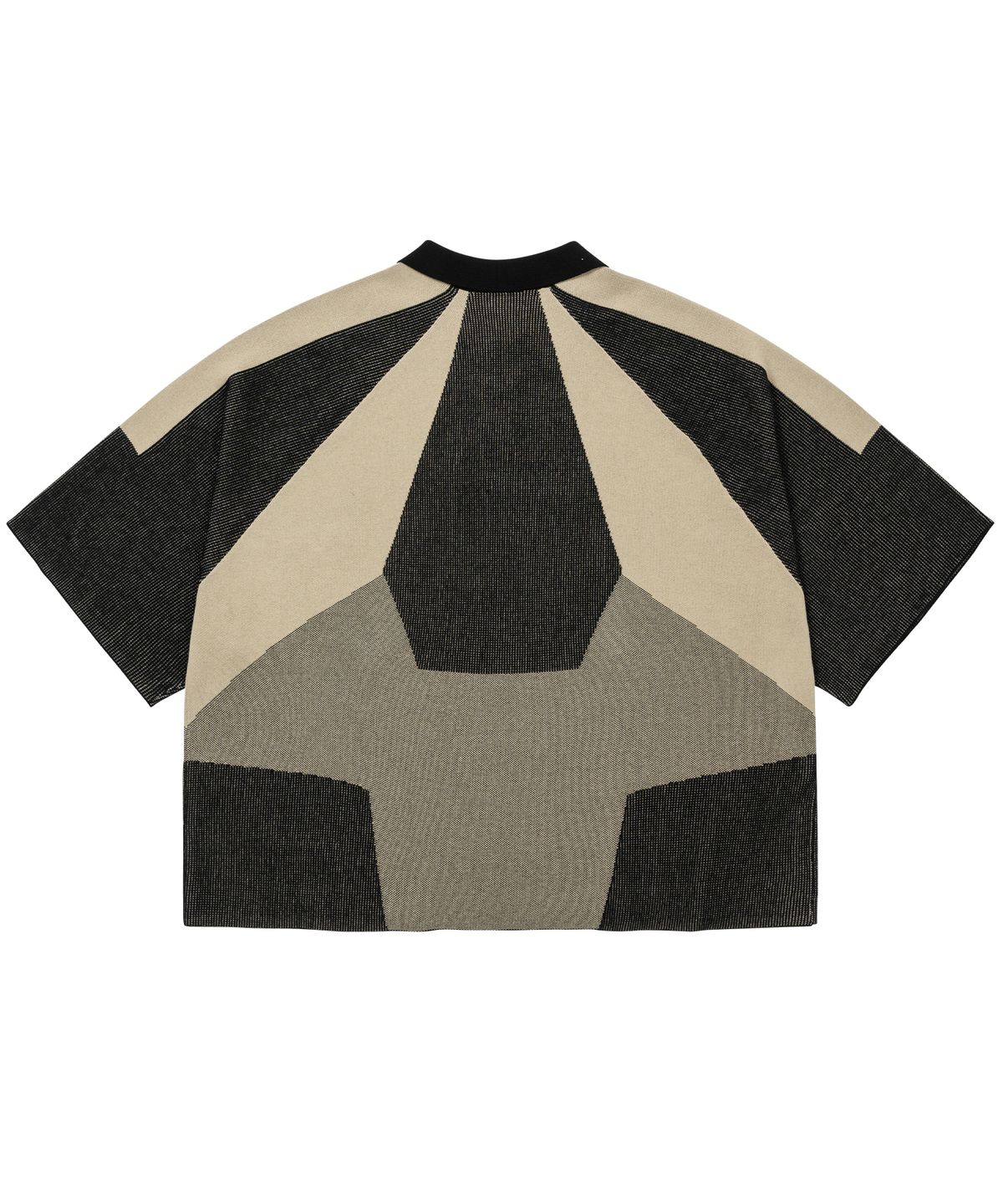 아조바이아조(AJOBYAJO) Paneled Two-Tone Polo Shirt [BEIGE]